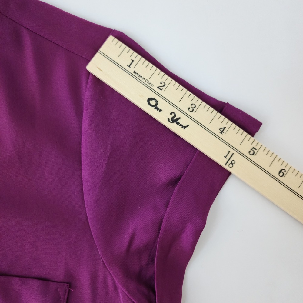 Simply Vera Wang Women Small Pansy Plum Short Sleeve Popover Blouse WV81W506RS S - Picture 8 of 11